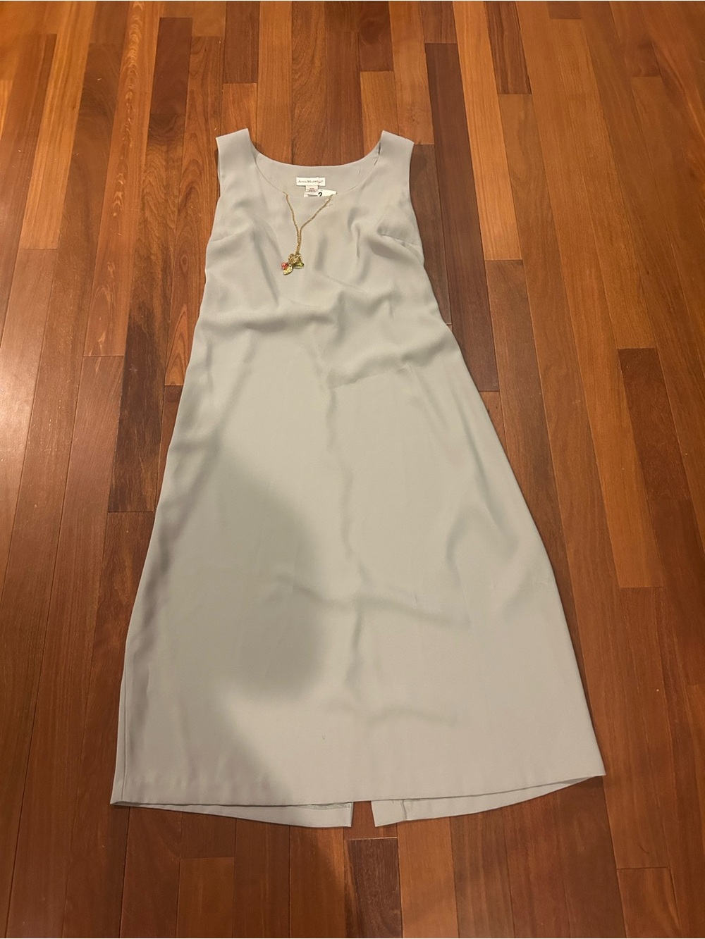 Anna Maxwell vintage sleeveless maxi shift dress in a muted sage green size 20W